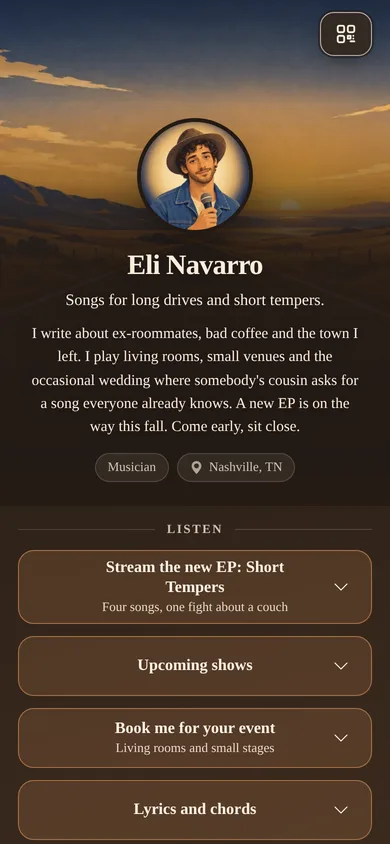 lockedin.me/eli-navarro-music, a page made on Lockedin