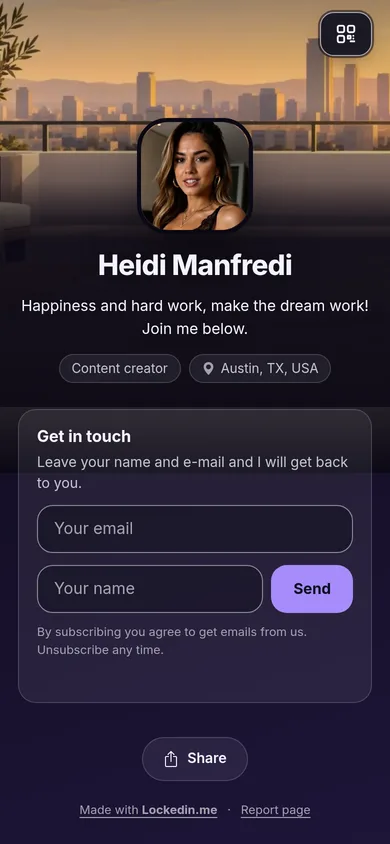 lockedin.me/heidi-manfredi, a page made on Lockedin