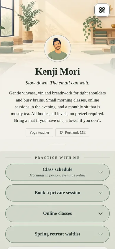 lockedin.me/kenji-mori-yoga, a page made on Lockedin