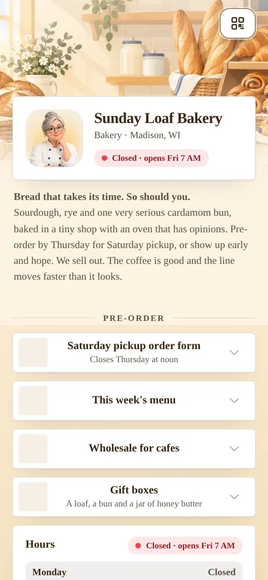 lockedin.me/sunday-loaf, a page made on Lockedin